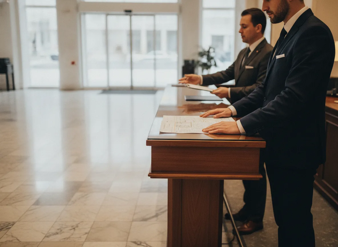 Chauffeur and Coordinator Discuss the Schedule for Gala Transfer Berlin